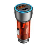 Автомобильное З/У HOCO NZ8 1USB/Type-C 25W QC3.0 коричневый (1/13/130)