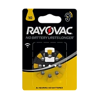 Батарейка Rayovac ACOUSTIC ZA10 BL8 Zinc Air 1.45V 0%Hg (8/80/800)