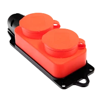 Колодка Volsten S1-M2Z 2р.С/З со шторкой каучук красный (1/5/50)