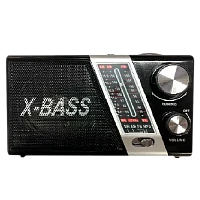 Радиоприемник Waxiba XB-752URT пластик microSD USB/Jack3.5 черный (1/40)