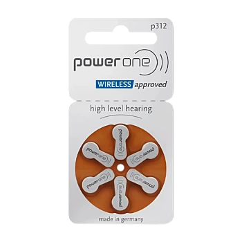 Батарейка PowerOne ZA312 BL6 Zinc Air 1.45V (6/60/300)