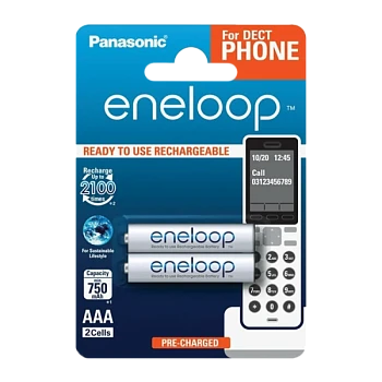 Аккумулятор предзаряженный RTU Panasonic HR03 AAA BL2 NI-MH eneloop DECT 750mAh (2/20/240)