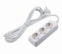 Удлинитель ЭРА U 3р.С/З 10A 5.0м белый