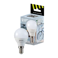 Лампа светодиодная Фаzа G45 E14 12W 5000К 220-240V шар (1/10/100)