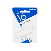 Флеш-накопитель Smartbuy Clue 16GB USB2.0 пластик белый