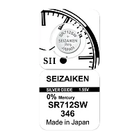 Батарейка SEIZAIKEN 346 (SR712SW) Silver Oxide 1.55V (1/10/100/1000)