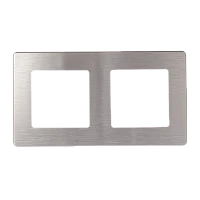 Рамка ЭРА 12-5102-03 2-местная горизонтальная алюминий,сатин (1/10/100)