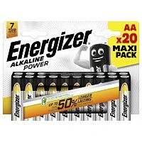 Батарейка Energizer Alkaline power LR6 AA BL20 Alkaline 1.5V (20/120)