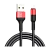 Кабель HOCO X26 USB (m)-Lightning (m) 1.0м 2.0A нейлон черный красный (1/30/300)