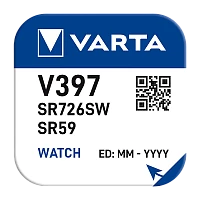 Батарейка Varta 397 (SR726SW) BL1 Silver Oxide 1.55V (1/10/100)