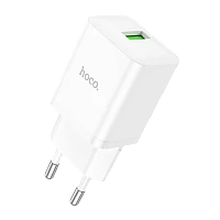 Сетевое З/У HOCO N26 1USB 18W QC3.0 белый (1/13/130)