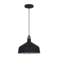 Светильник потолочный Camelion PL-425L Amsterdam 60W 230V E27 IP20 подвес черный медный (1/4)