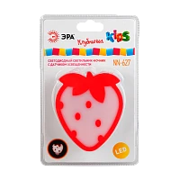 Ночник ЭРА NN-627 3LED 0.5W 220V в розетку с фотосенсором красный (1/12)