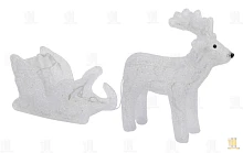 Ночник ЭРА "Олень с санями" 120LED 220V белый (1/2/30)