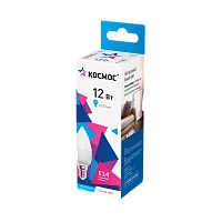 Лампа светодиодная Космос CN E14 12W 4500К 174-265V свеча матовая (1/10/80)