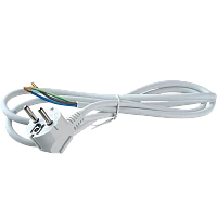 Сетевой кабель Volsten S-LR2 ПВС3х1 с угловой евровилкой 3500Вт, 16А, с/з, 1,5м белый (1/10/100)