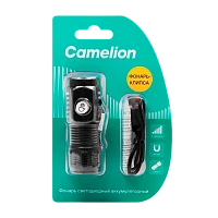 Фонарь ручной Camelion LED29358 3W 3LED от аккумулятора Type-C 5 режимов черный (1/12/96)