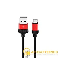Кабель Borofone BX28 USB (m)-Type-C (m) 1м 3.0A ПВХ красный (1/360)