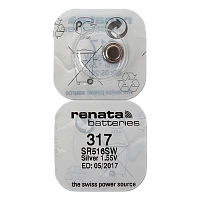 Батарейка Renata 317 (SR516SW) Silver Oxide 1.55V (1/10/100)