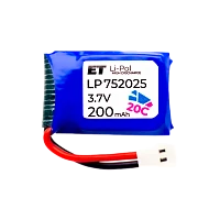 Аккумулятор ET LP752025-20CM Li-Pol, 3.7В, 200мАч (1/20)