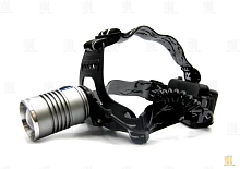 Фонарь налобный Без бренда H-T566 от аккумулятора ZOOM черный