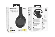 Наушники полноразмерные Borofone BO26 bluetooth 5.3 с микр. черный (1/36)