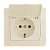 Розетка Makel Defne 1гн. 16A С/З со шторкой кремовый 42010029 (1/12)