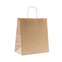 Пакет Aviora 28см x 24см бумага 70г/м2 с кручеными ручками крафт