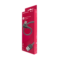 Кабель Borofone BX26 USB (m)-Type-C (m) 1м 3.0A нейлон серый (1/36/360)