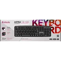 Клавиатура проводная Defender HB-588 RU Astra классическая USB 1.8м черный (1/20)