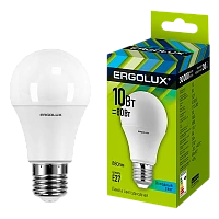Лампа светодиодная Ergolux A60 E27 10W 4500К 180-240V груша (1/10/100)