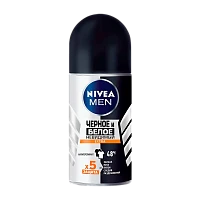 Дезодорант мужской Nivea черное и белое Extra роликовый 50мл (1/30)