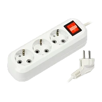 Удлинитель Smartbuy 3р.С/З 16A 3.0м с выкл. ПВС 3x1мм² белый (1/45)