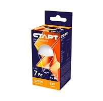Лампа светодиодная Старт GLS E27 7W 2700К 220V груша Black матовая (1/10/100)