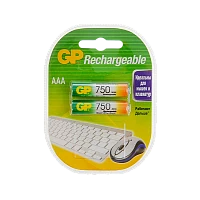 Аккумулятор бытовой GP HR03 AAA BL2 NI-MH 750mAh в пластиковой упаковке (2/20/200) R