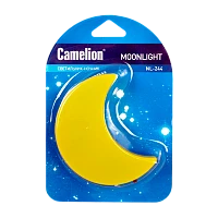 Ночник Camelion NL-244 "Месяц" 220V в розетку желтый (1/24/96)