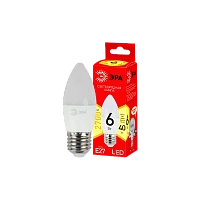 Лампа светодиодная ЭРА B35 E27 6W 2700К 220-240V свеча Eco (1/10/100)