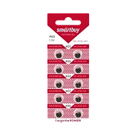 Батарейка Smartbuy G3/LR736/LR41/392A/192 BL10 Alkaline 1.5V (10/100/2000)