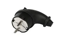 Вилка электрическая Smartbuy С/З 16A IP44 угловая черный