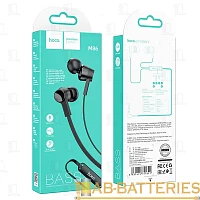 Наушники внутриканальные HOCO M86 с микр. черный (1/21/210)