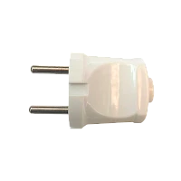 Вилка электрическая Прогресс Б/З белый (1/50/500)