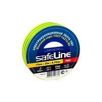 Изолента Safeline 19мм*25м ПВХ желтый зеленый (10/160)