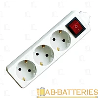 Удлинитель Volsten 3р.С/З 16A 1.5м с выкл. ПВС 3x1мм² IP20 белый (1/40)